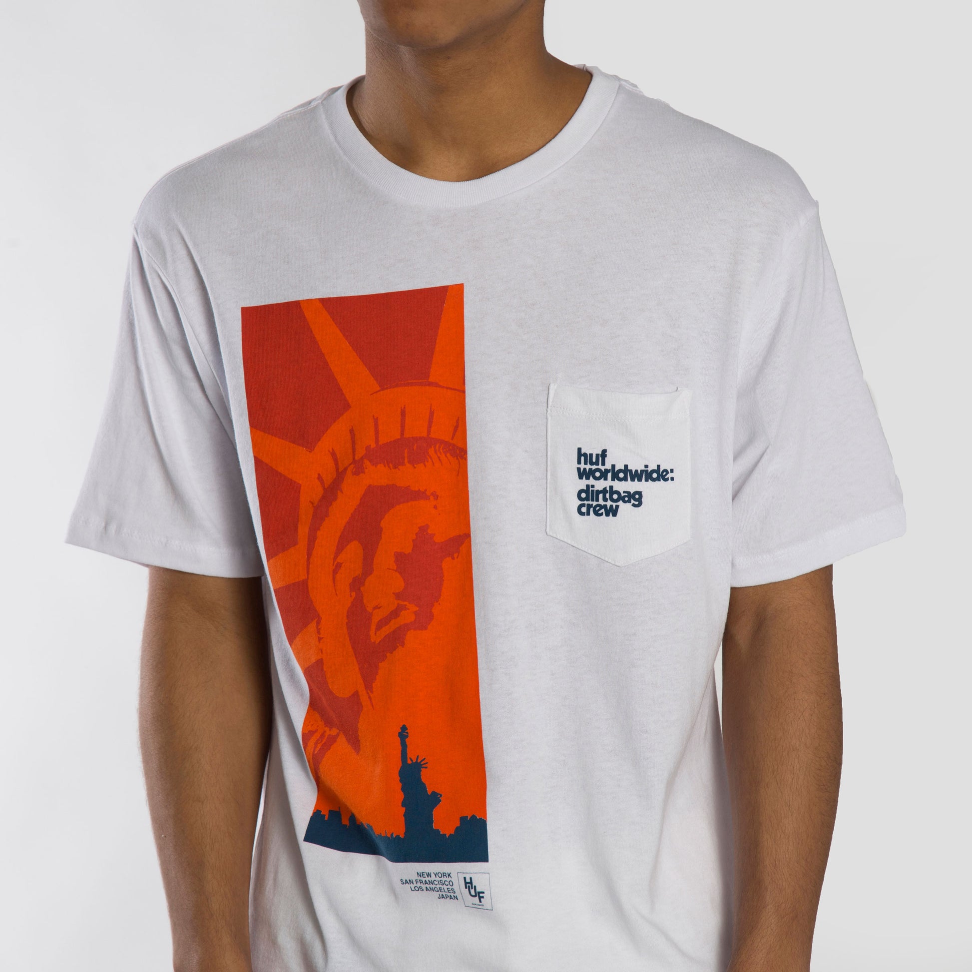 Huf Camiseta Liberty Pocket - TS00997-WHT - Colección Chico