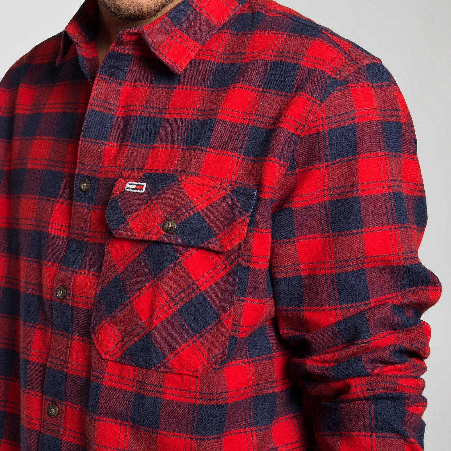 Tommy Jeans Camisa Flannel Check - DM0DM06936-XA8 - Colección Chico